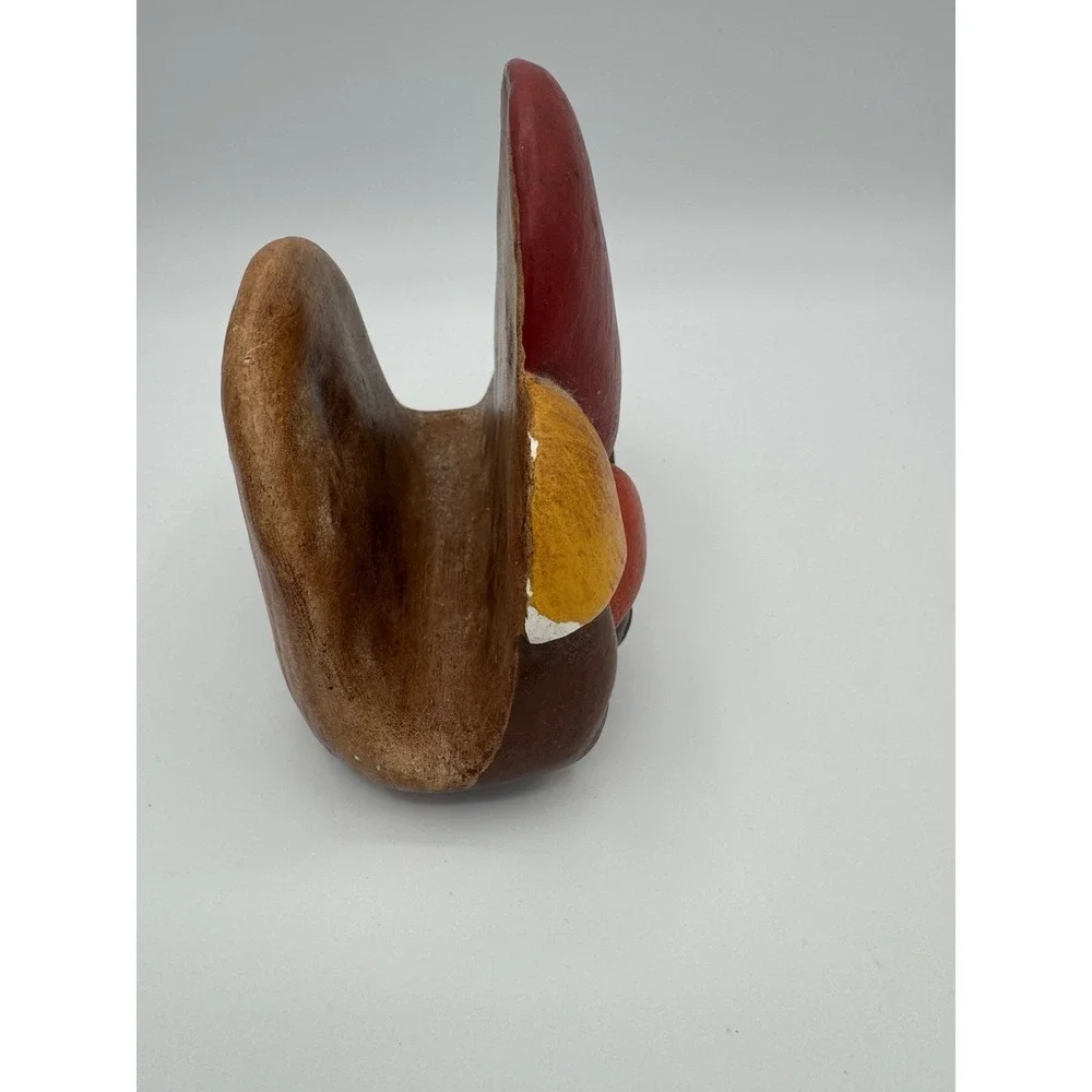 Vintage Retro 70s 80s Ceramic‎ Hand Painted Mushroom Napkin Or Letter Holder